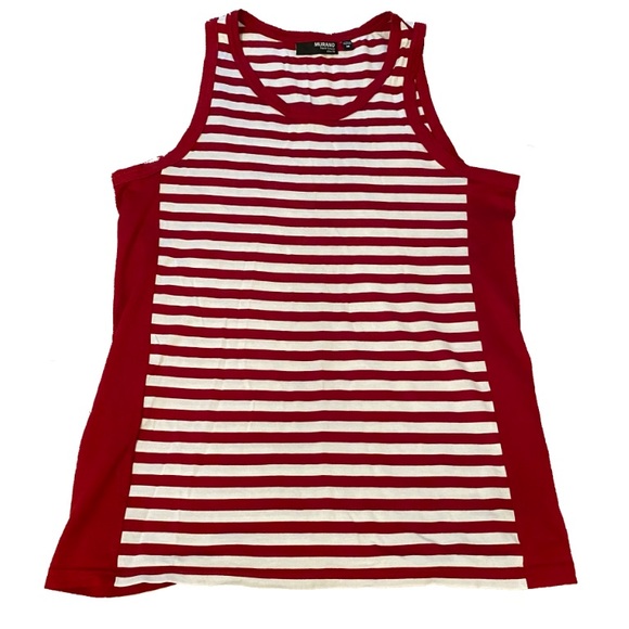 Murano Redwhite Striped Tank 
